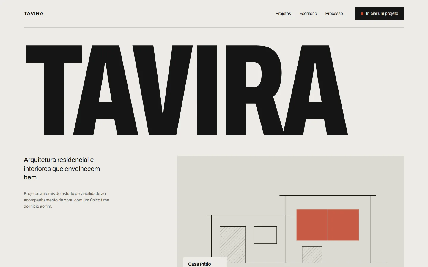 Site conceito Tavira Arquitetura